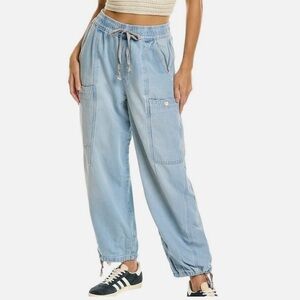 NWT Free People Bright-Eyed Low-Slung Jeans in Moonstone Blue Size S